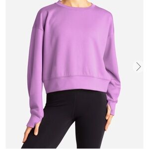 DANSKIN ORCHID SCUBA RIB LUXURY SWEATSHIRT NWOT